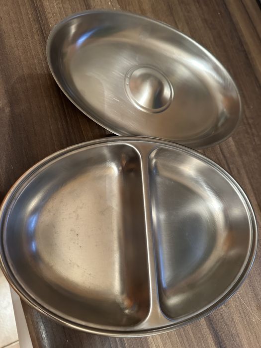 Metalowe naczynie nowe owal