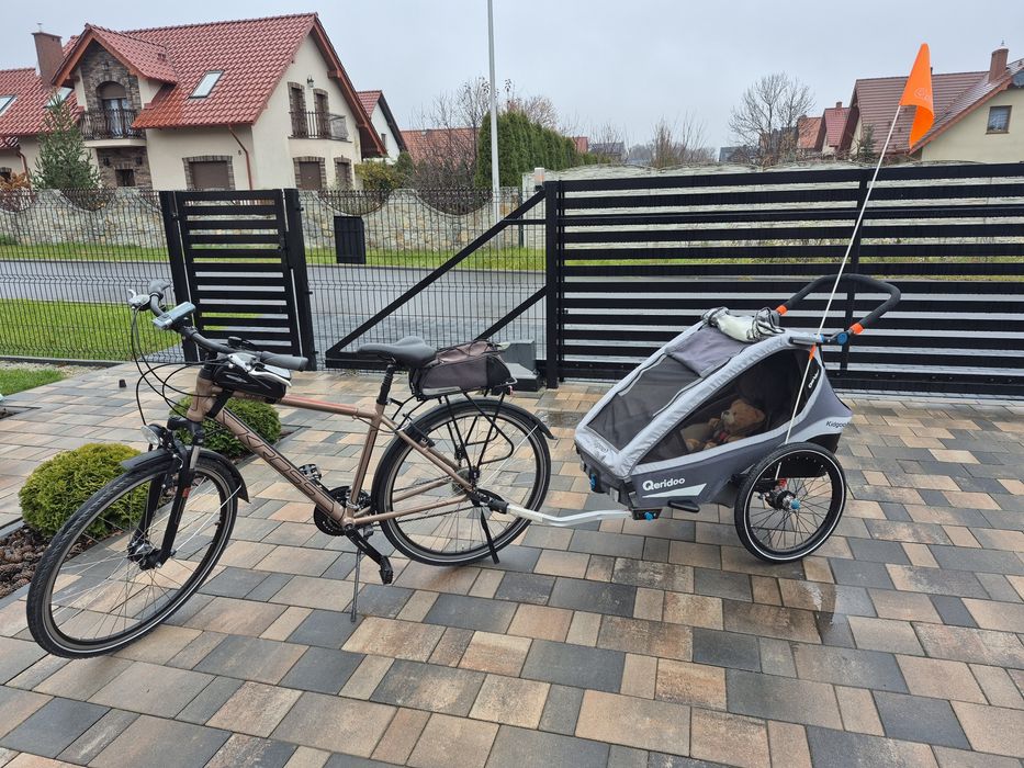 Przyczepa rowerowa Qeridoo Kidgoo 1 szary