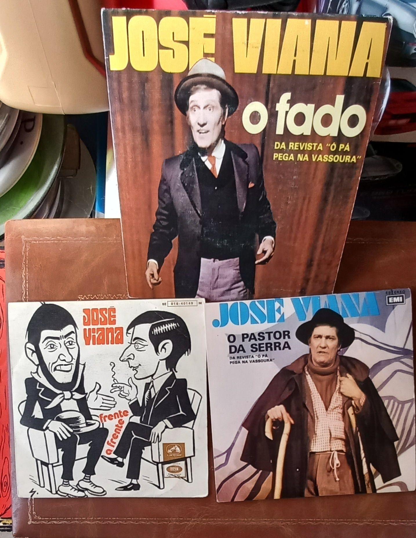 Vinil, 3 singles de José  Viana. PORTES GRÁTIS