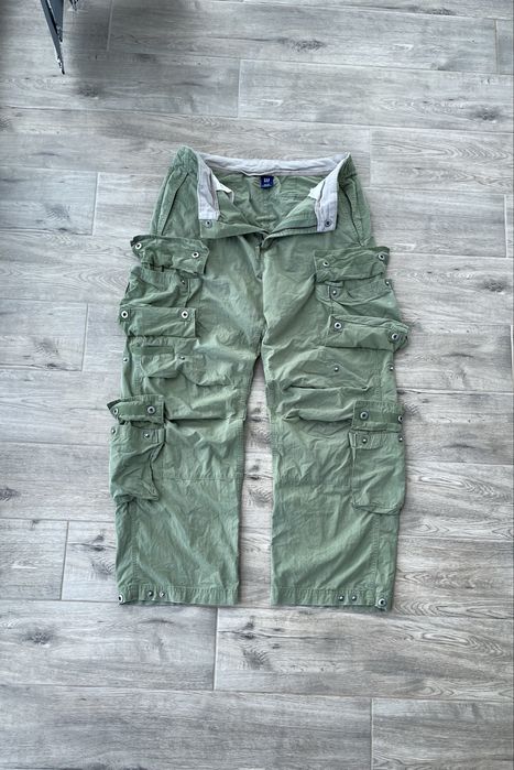 Gap Multipocket Nylon Cargo Pants Green Colour Streetwear карго штани