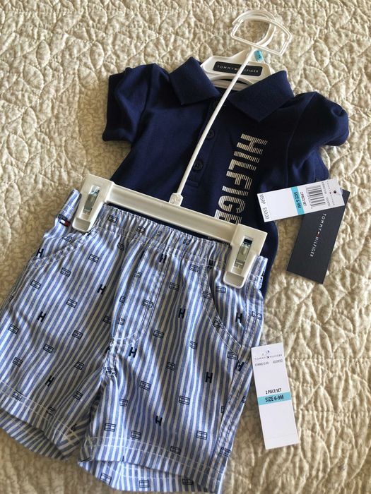 Tommy Hilfiger komplet body + spodenki na 3-6 m