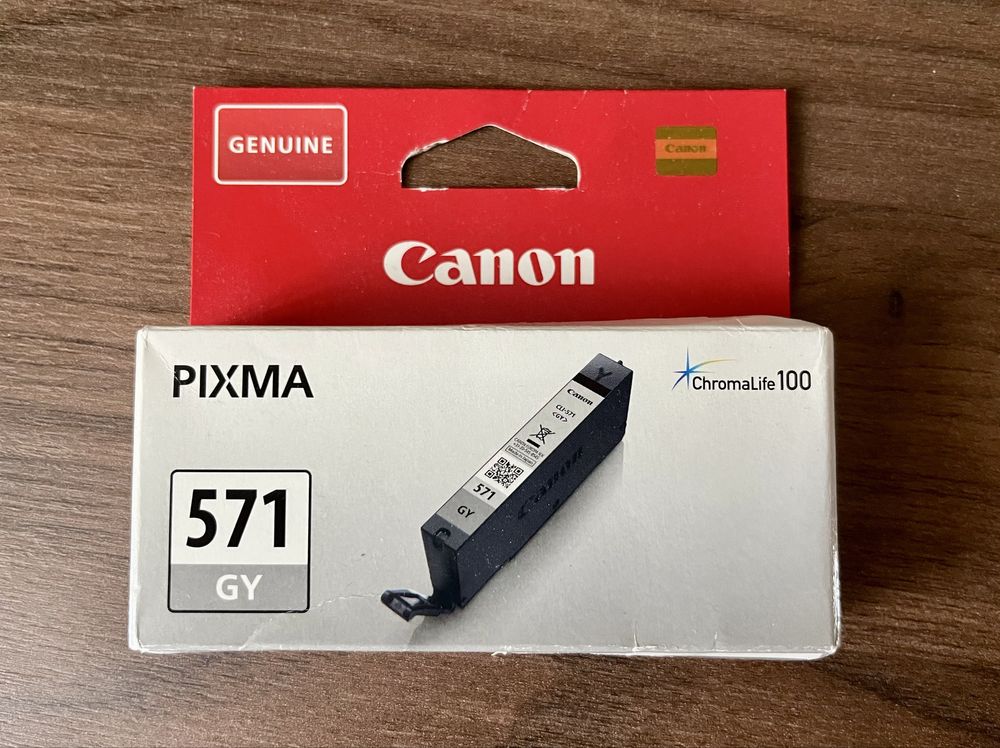 Canon Pixma 571 GY Szary Oryginalny Atrament Tusz do Drukarki NOWY