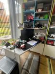 Komoda wysoka biała biurko 2w1 meblik regał