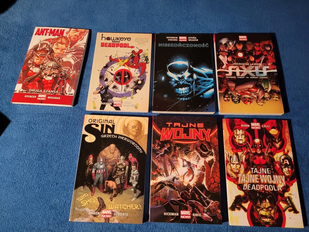 Komiksy ,,Tajne Wojny" ,,Nieskończoność" ,,Axis" ,,Ant-Man"
