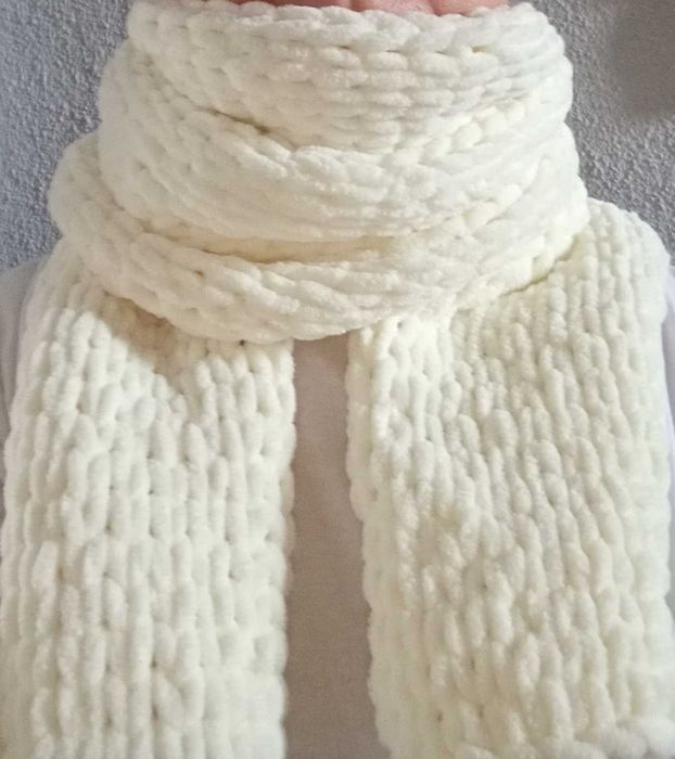 Ciepły szalik ręcznie robiony damski i męski