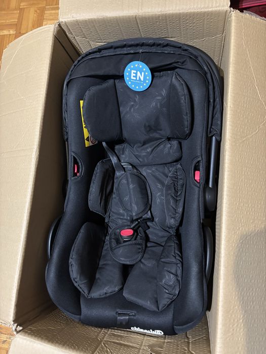 Carrinho de bebé 3 em 1 preto