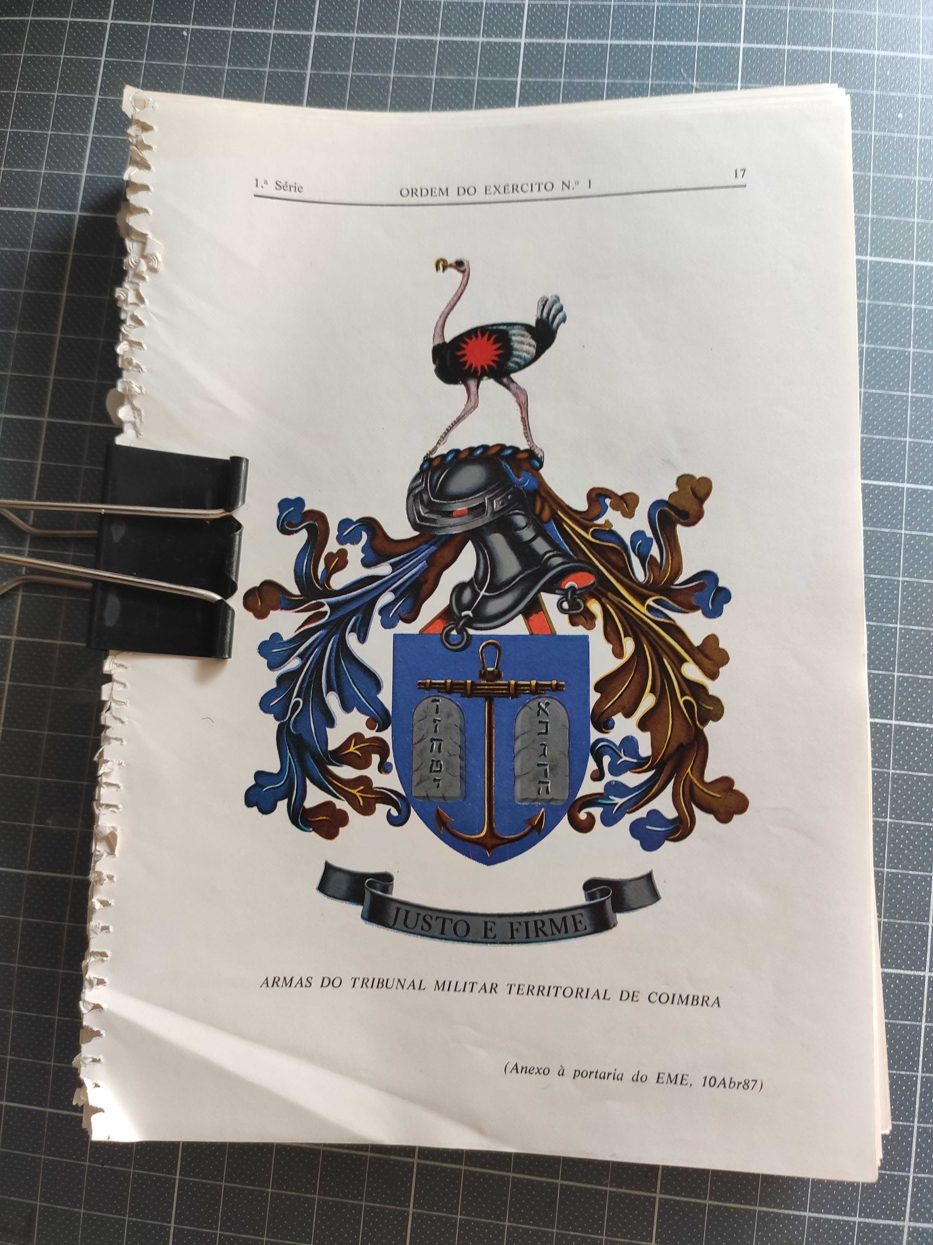 140 ilustrações da heráldica do Exército (ver descrição)
