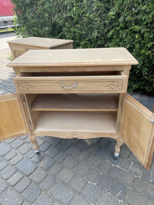 Komoda ludwikowska oczyszczona dąb stan surowy Ludwik XV