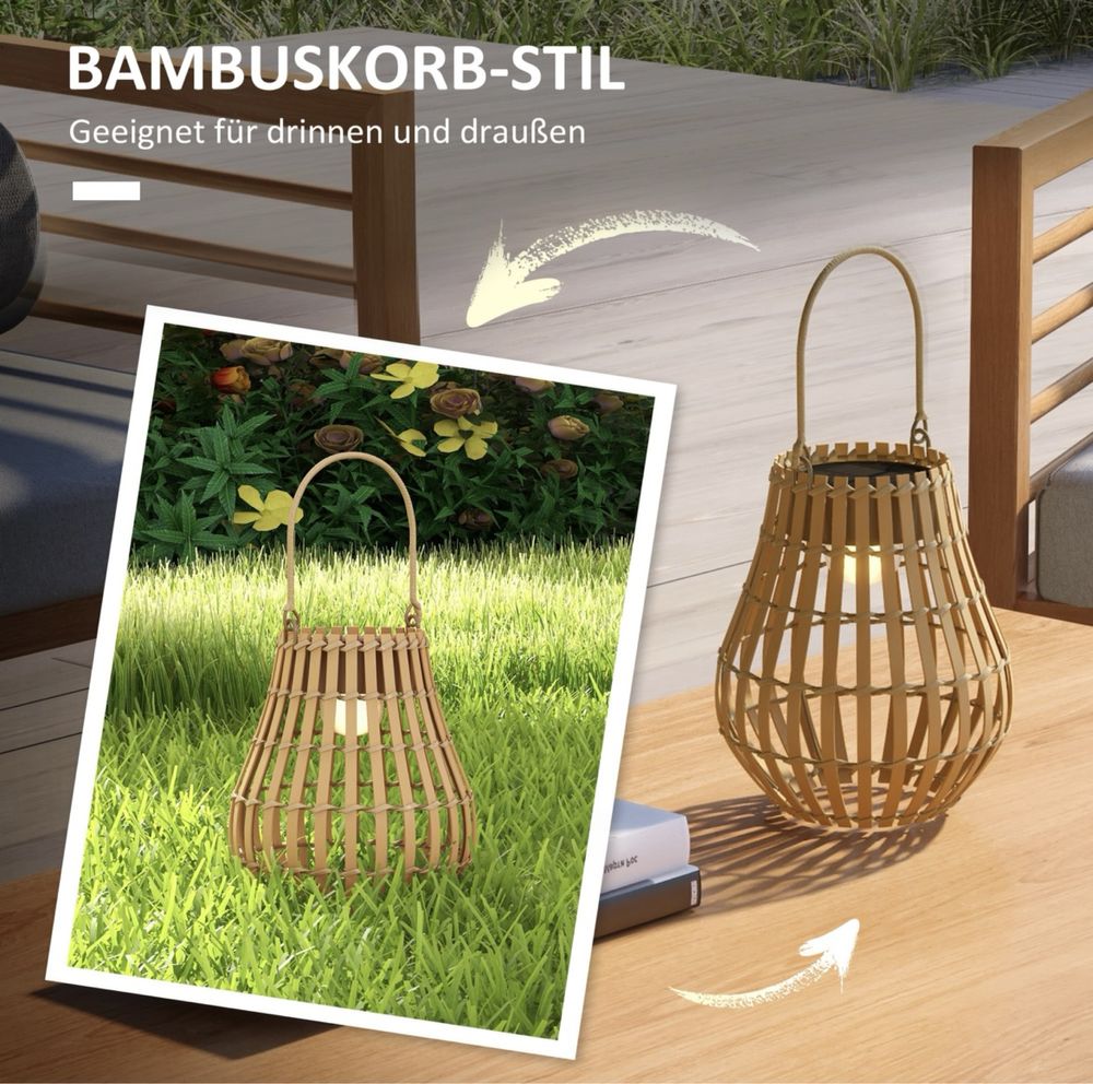 Lampki ażurowe bambus zewnętrzne