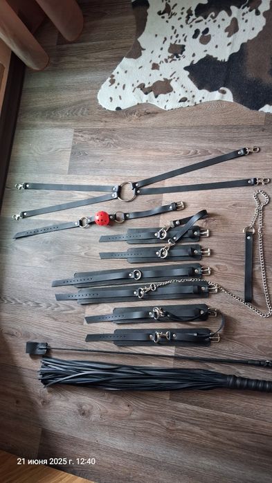 Набор для двоих для игр из натуральной кожи ручной работы