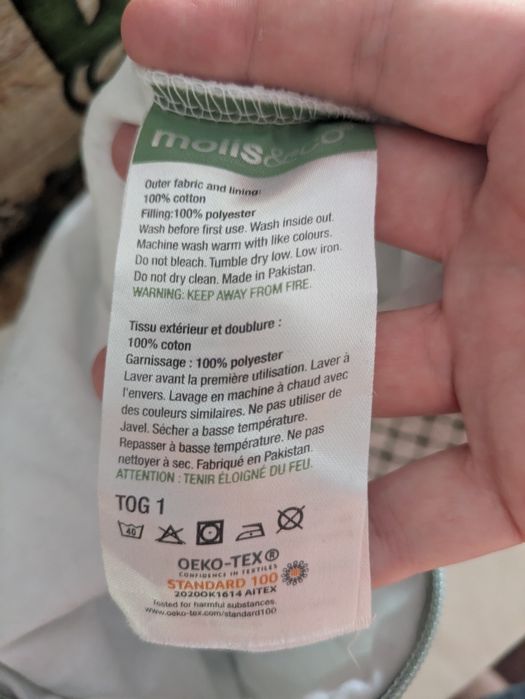 Saco-cama Molis&co tamanho 6m, tog 1