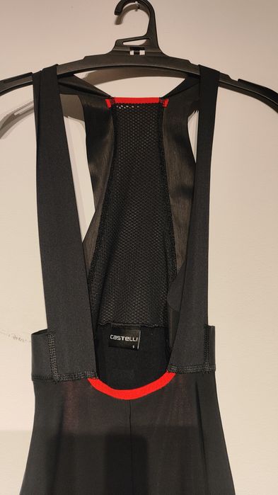 Castelli Sorpasso Rosso Corsa - damskie getry rowerowe na szelkach,