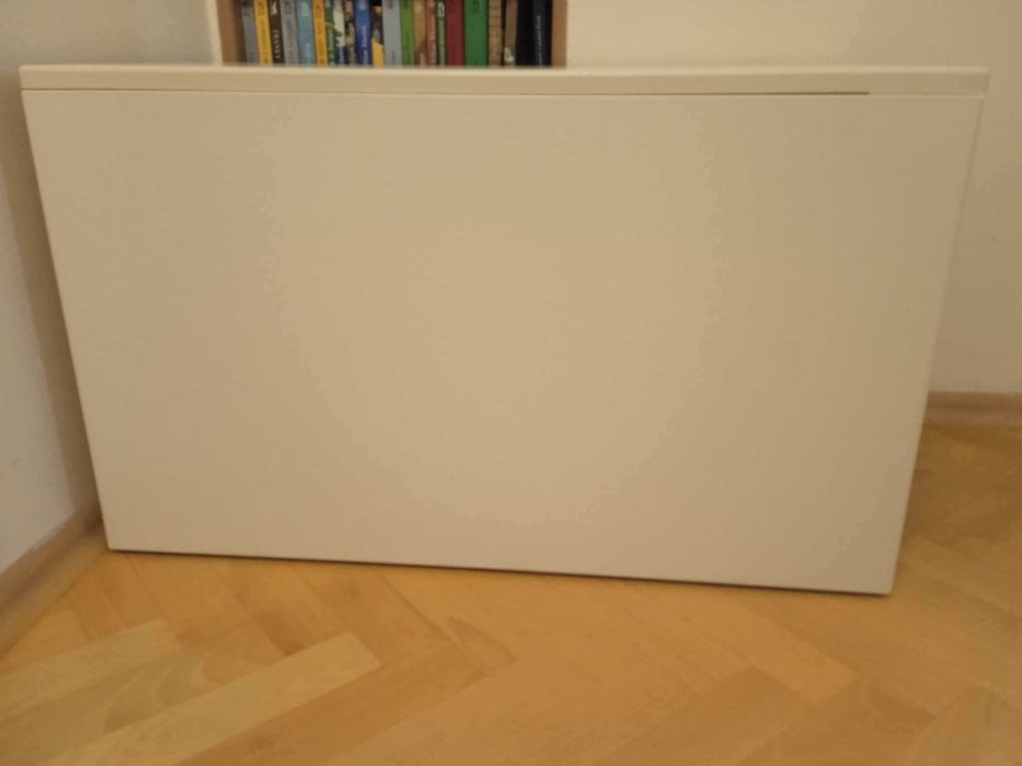 Meblik SKRZYNIA na zabawki waniliowa