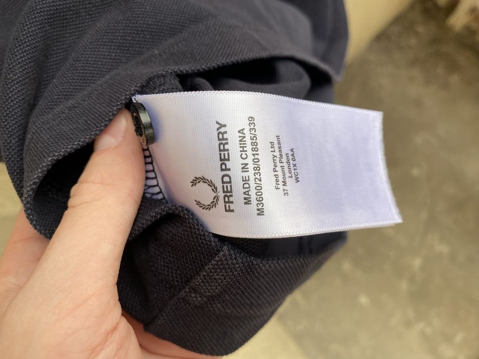 Поло Fred perry чоловіча XL темно синього коліру оригінал