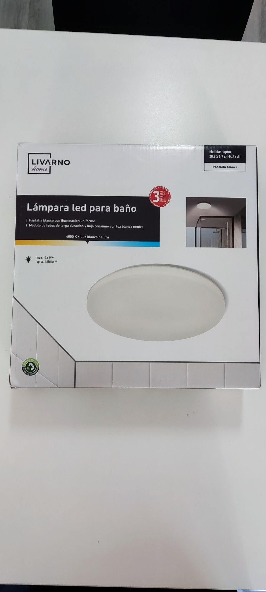 Candeeiro Led para cozinha ou casa de banho