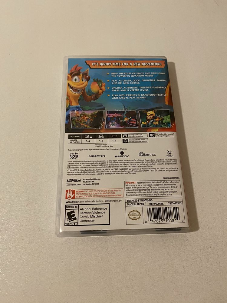 Gra Crash Bandicoot 4 nintendo switch SUPER STAN
