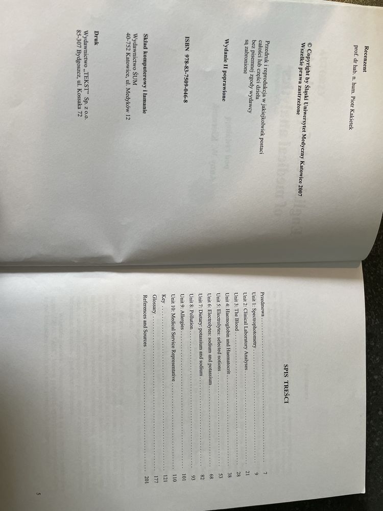 English texts for students of medical analytics Kierczak