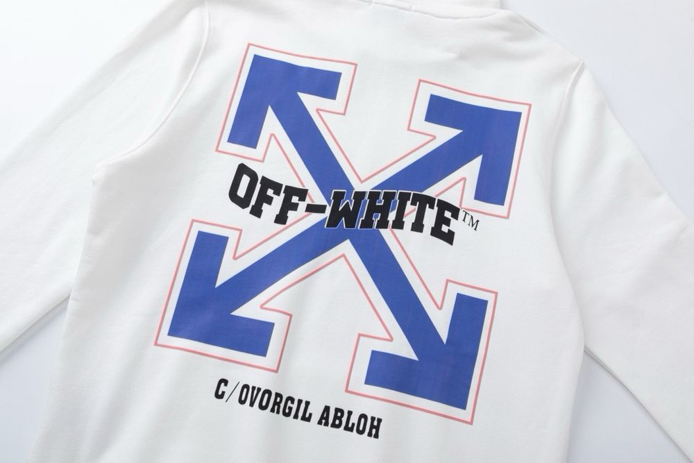 OFF-white оверсайз унисекс оригинал черное белое худи