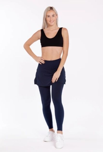 Legginsy ze spódniczką premium Lelosi Long Skort Capri L 40 czarne HIT