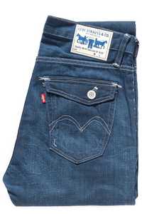 LEVI's męskie spodnie jeansowe LEVIS rurki tapered wysoki stan W31 L34