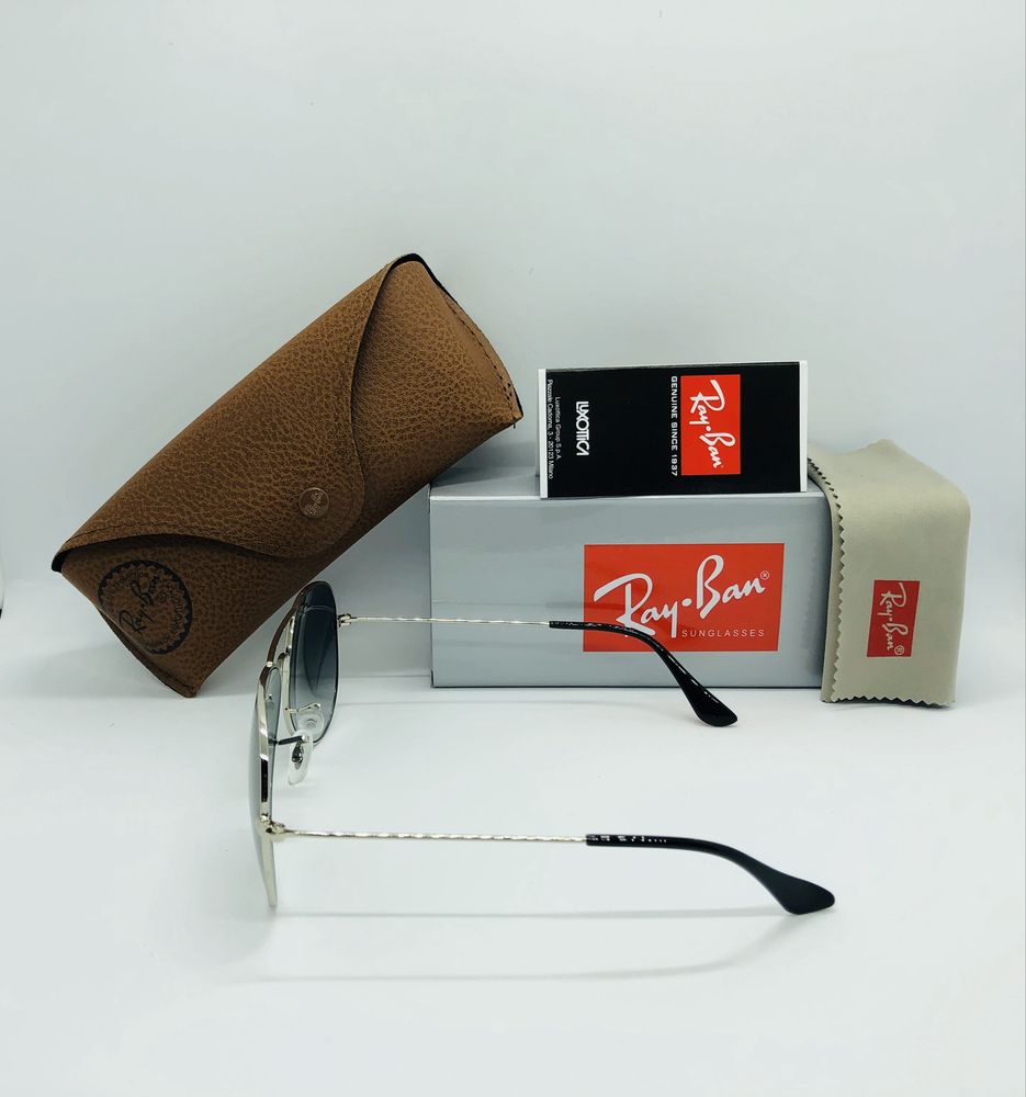 Солнцезащитные очки Ray Ban Aviator 3025 Silver-Mirror Blue 58 стекло
