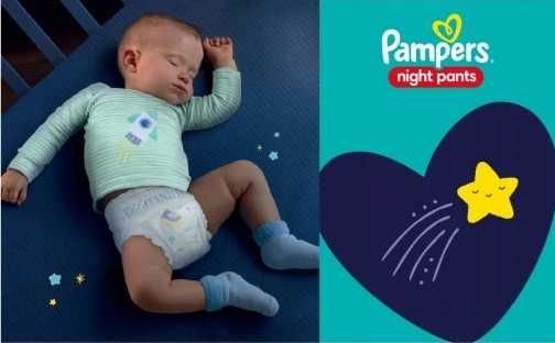 3× Pieluchomajtki Pampers Night Pants rozmiar 5 12-17 kg 22 szt.