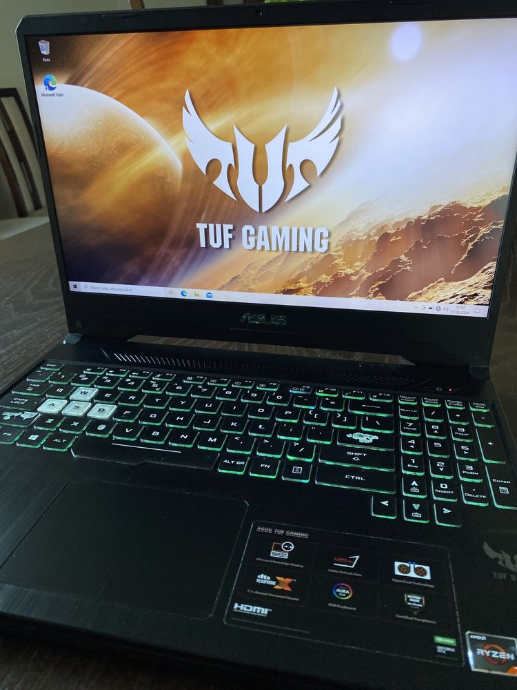 Laptop gamingowy ASUS TUF 120Hz gtx1660ti ryzen7 3750H