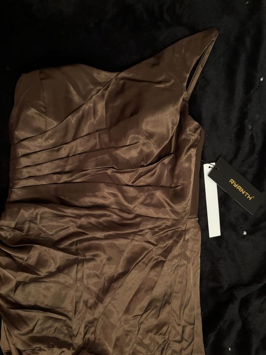 Długa suknia / sukienka brązowa nowa z metkami! r.M