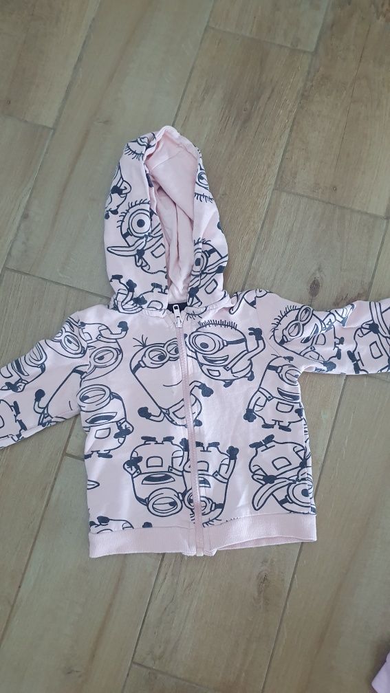 Dwie bluzy z kapturem 86 dla dziewczynki