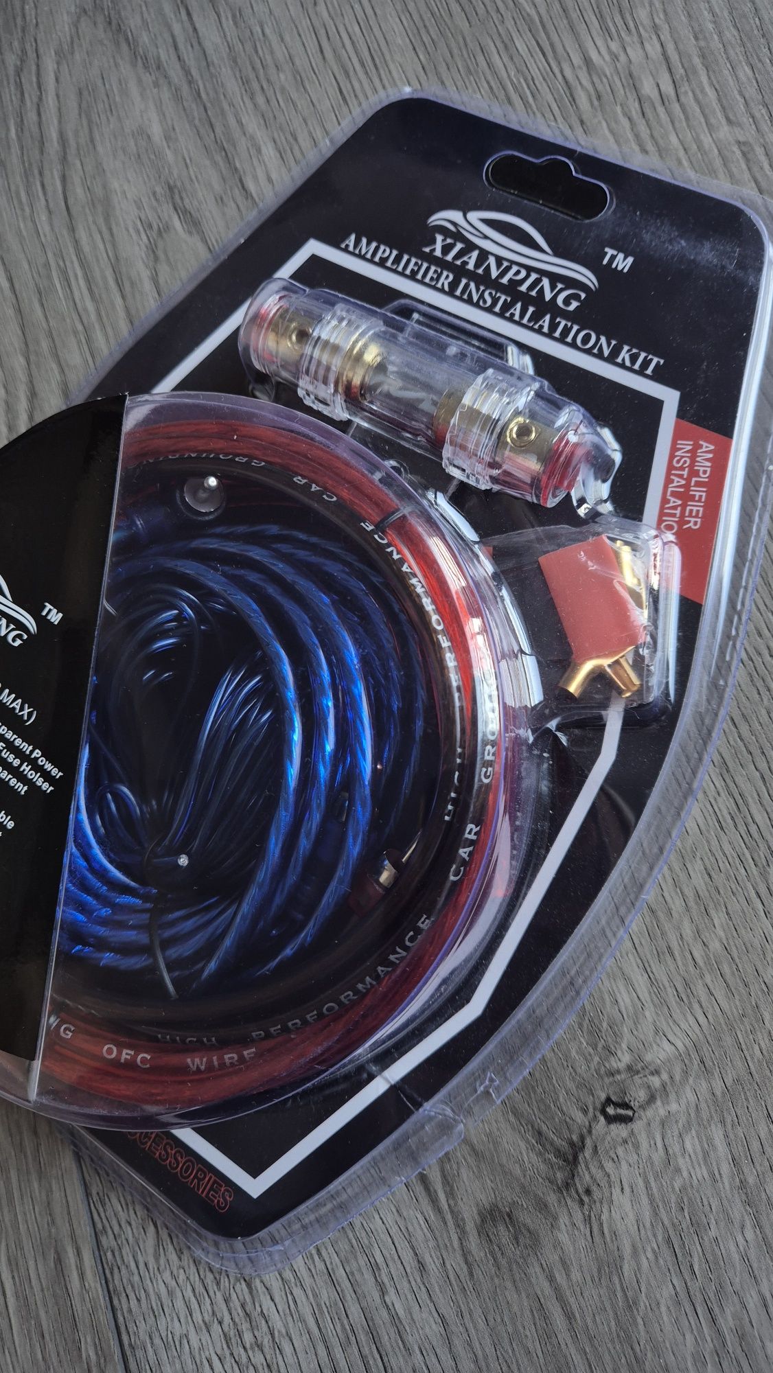 Zestaw kable car audio wzmacniacz