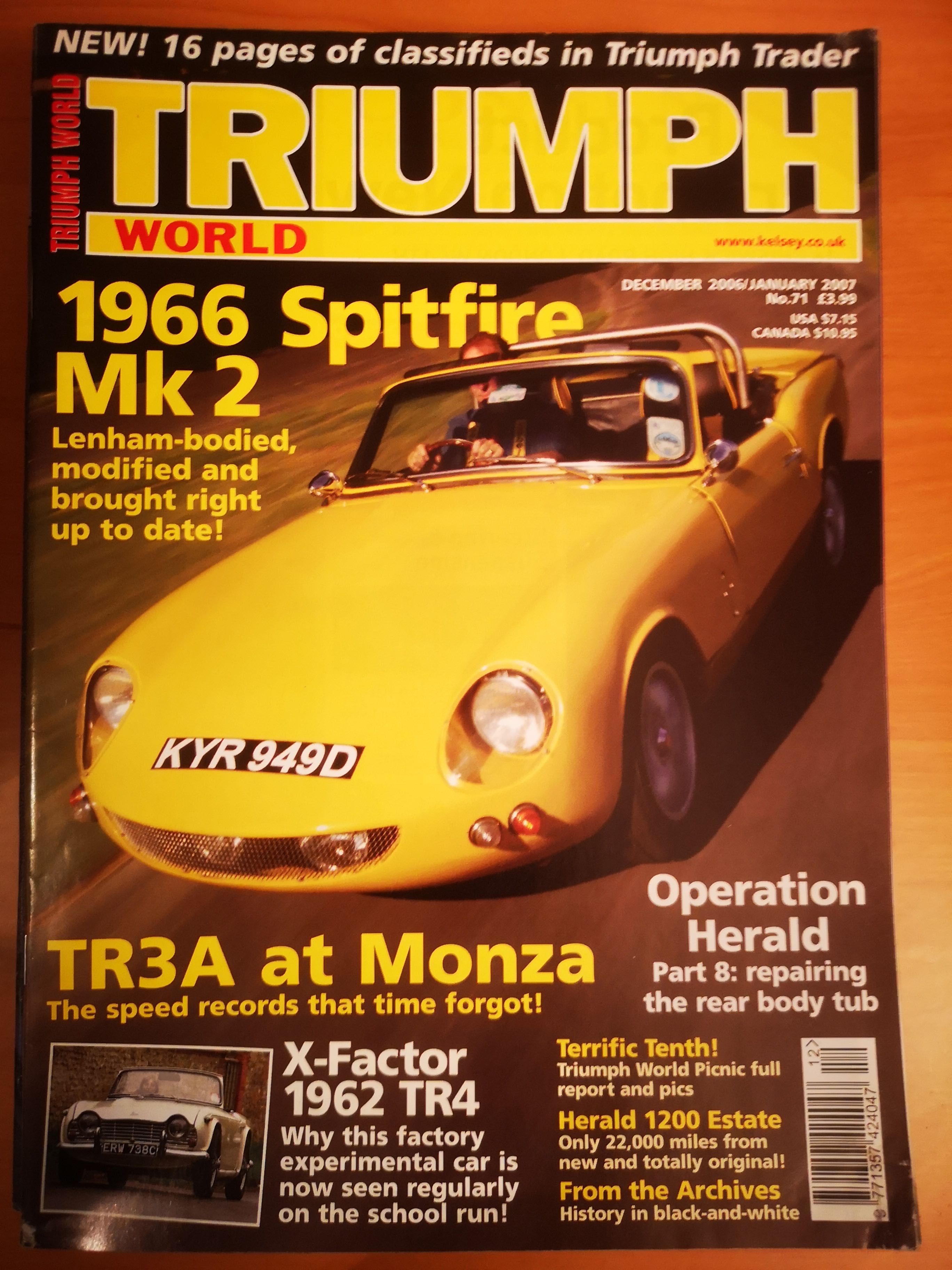 Revistas de Automóveis Clássicos Triumph World