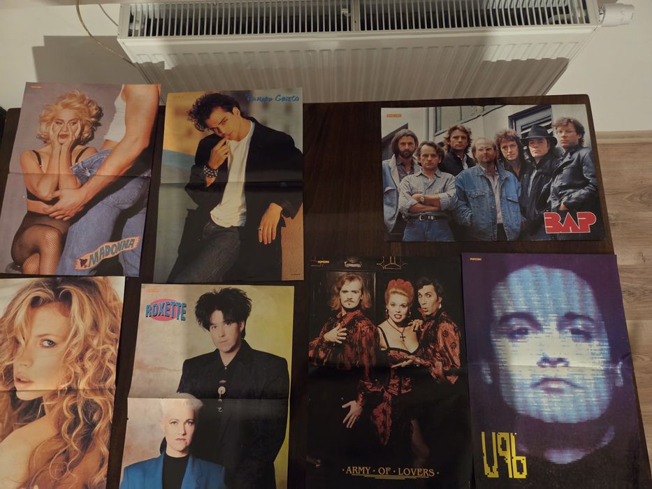 Plakat stary popcorn dziennik ludowy