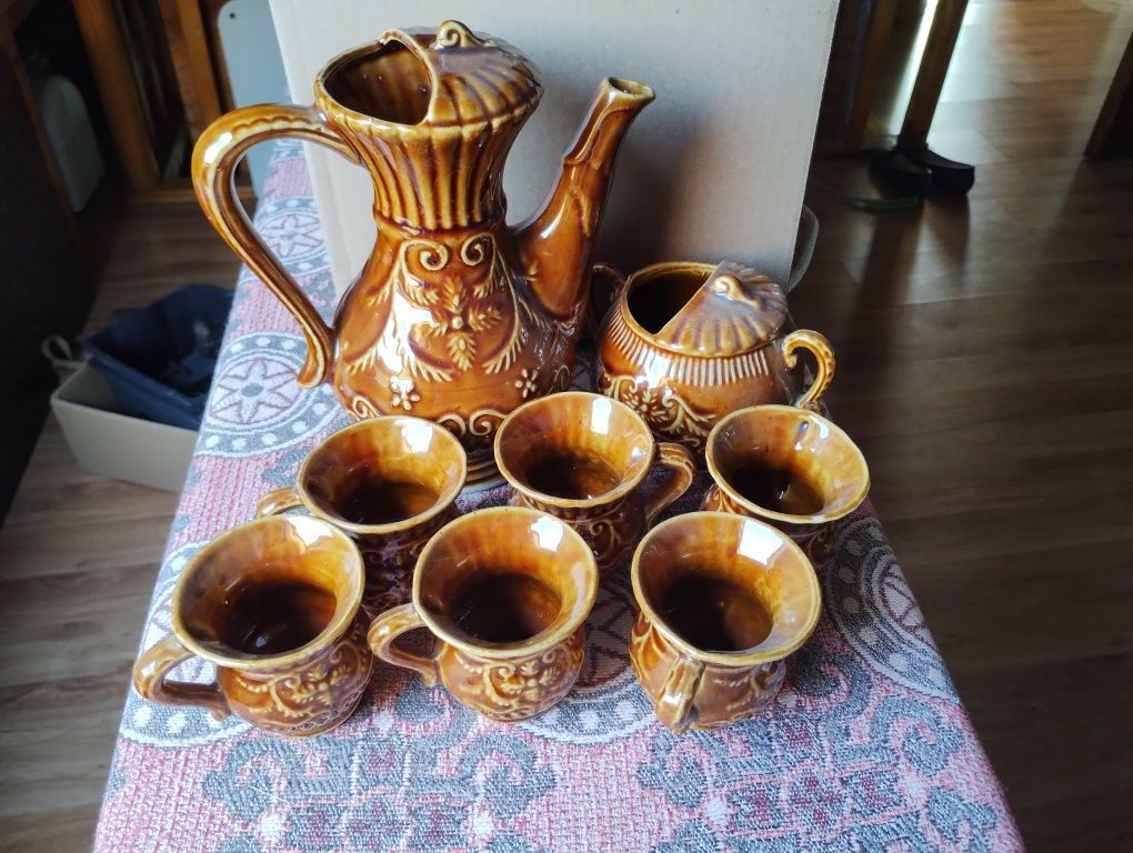 Komplet kawowy ceramika prl