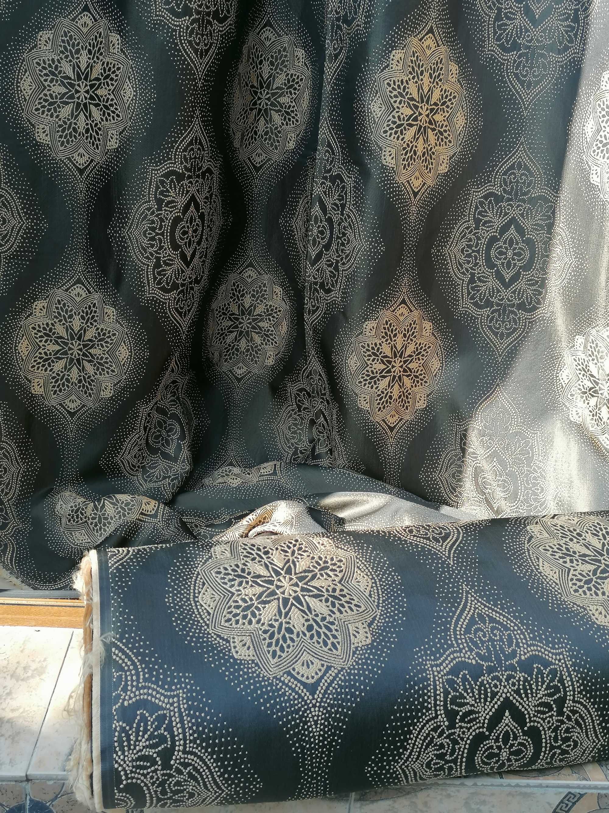 ZASŁONY z metra ORNAMENT haftowany szer 150 cm 2 KOLORY