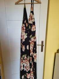 Sukienka maxi szyfonowa w kwiaty
