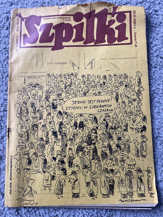 Gazeta szpilki 22 lutego 1981 nr 8 (2061) - kolekcja gazet PRL