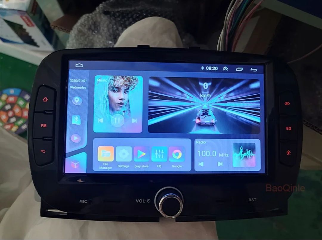 Rádio Fiat 500 4/64GB Android com GPS (Novo)
