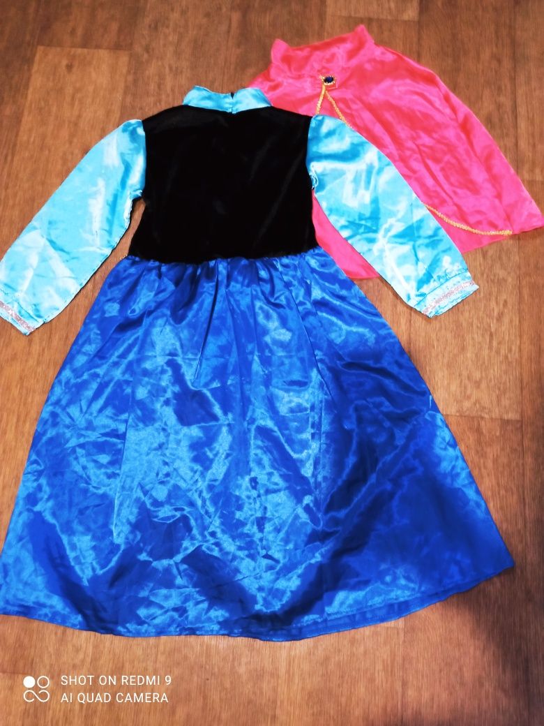 Костюм, платье, Принцесса Анна, русалочка, рапунцель, 6-8 лет, Frozen