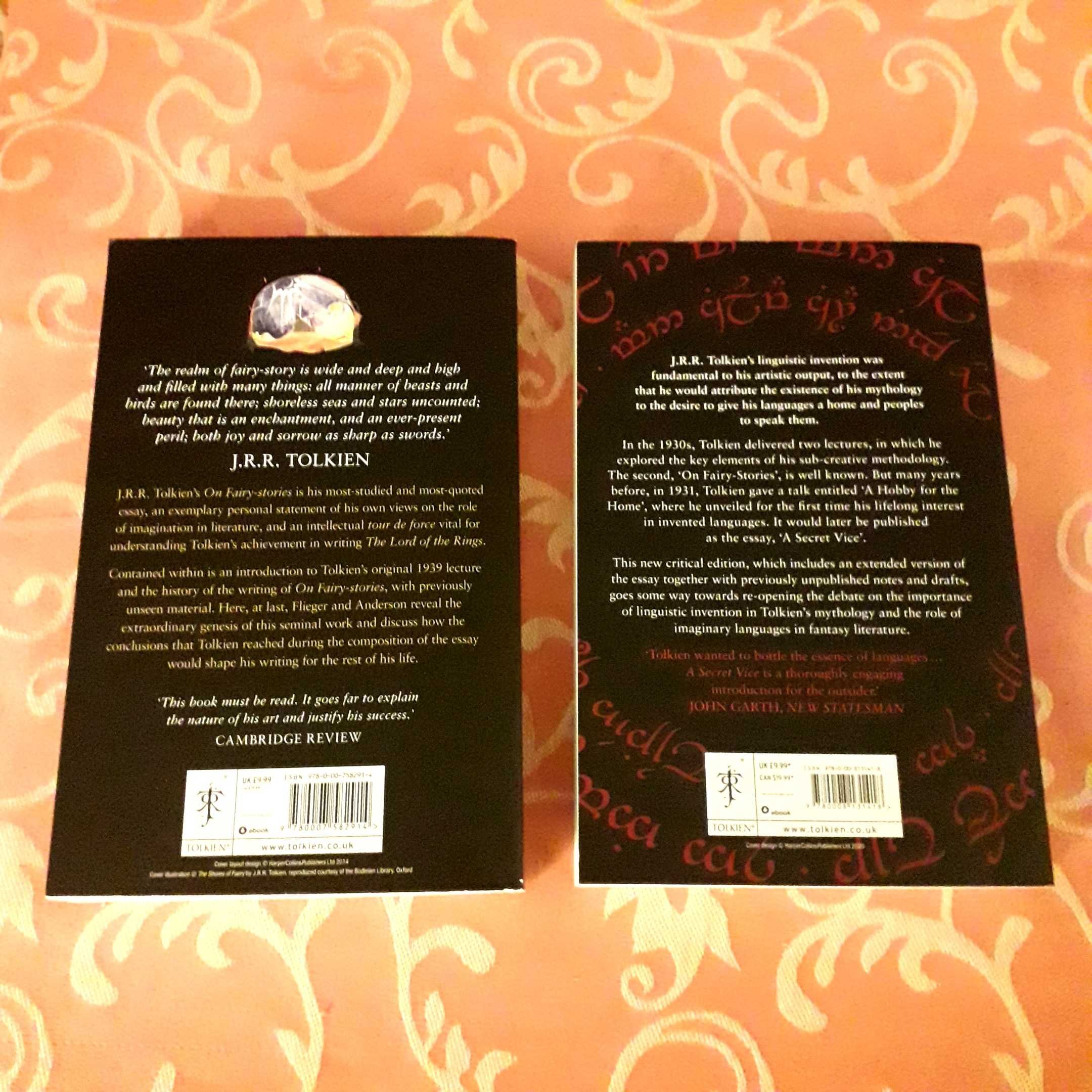 J R R Tolkien - On Fairy-stories & A Secret Vice - PB editions   ENG
