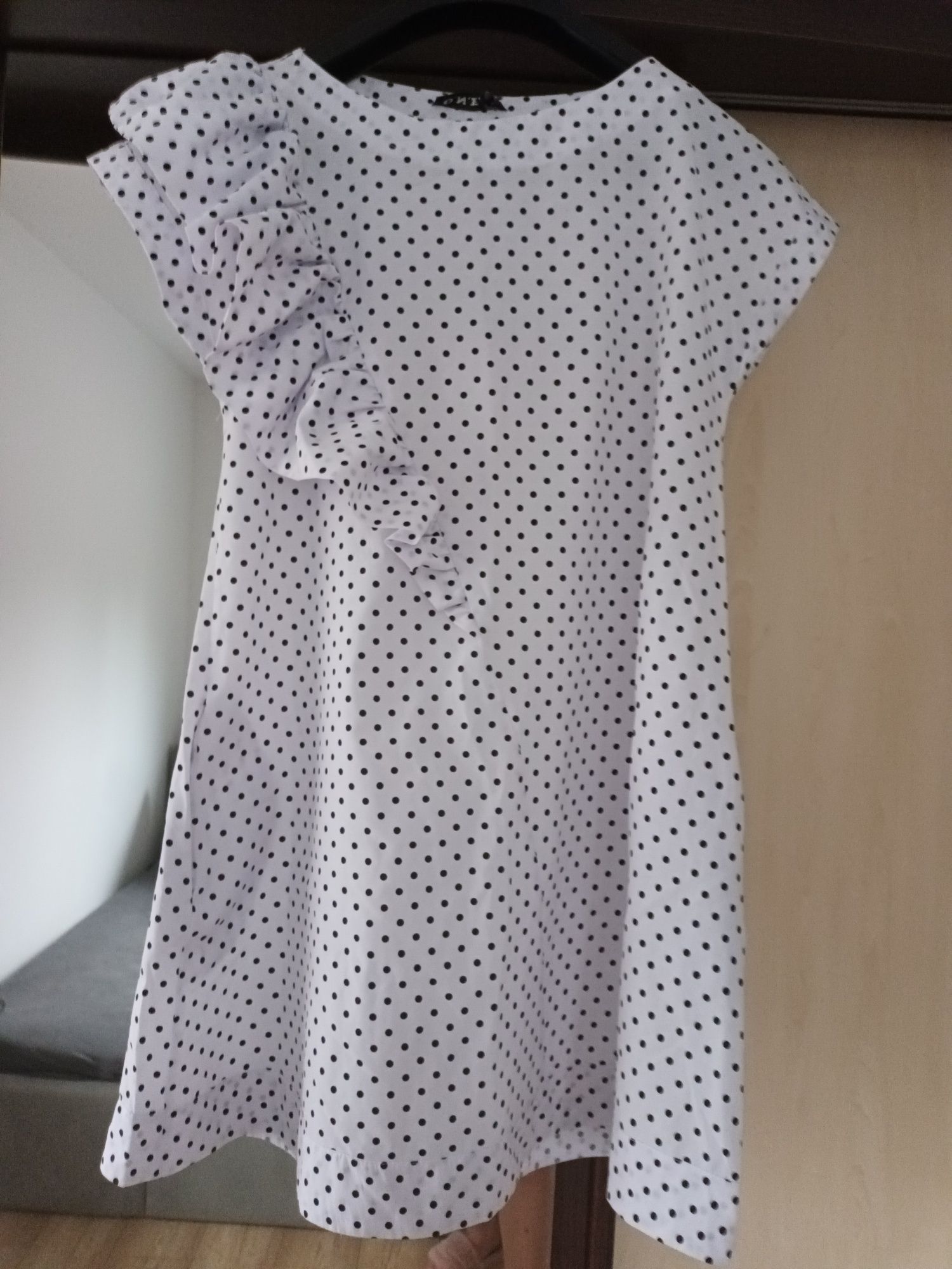 Piękna tunika/sukienka w groszki, rozmiar XL