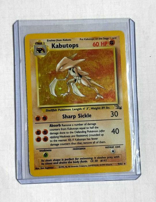 Kabutops Holo 9/62 Raro Fossil - Carta Original Pokémon TCG - ENG