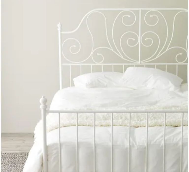 Rama łóżka Ikea biały metal