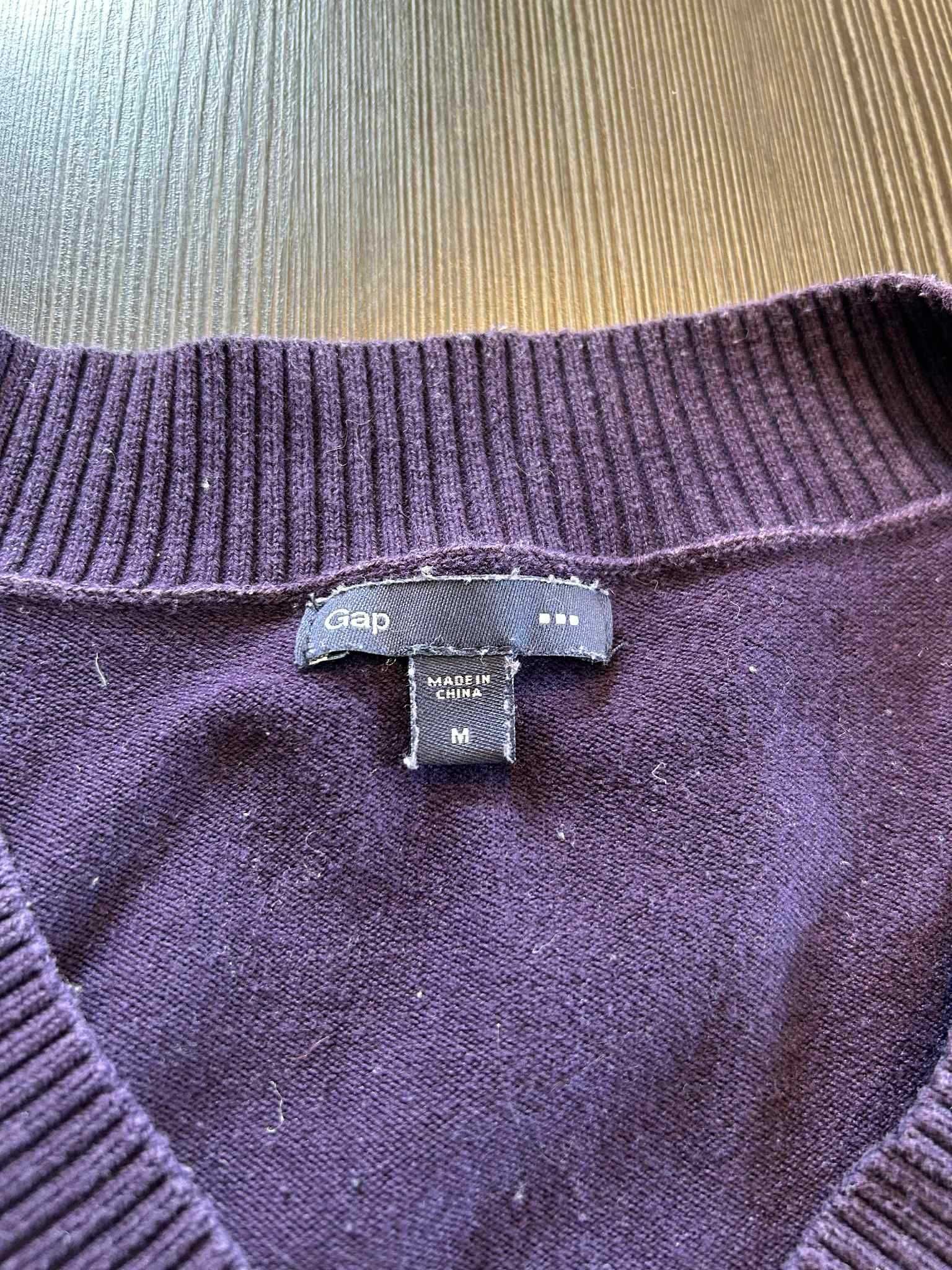 Gap sweter kardigan damski M fioletowy