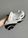 Crocs Bubble Crush Clog White / Black, жіночі білі крокси на платформі