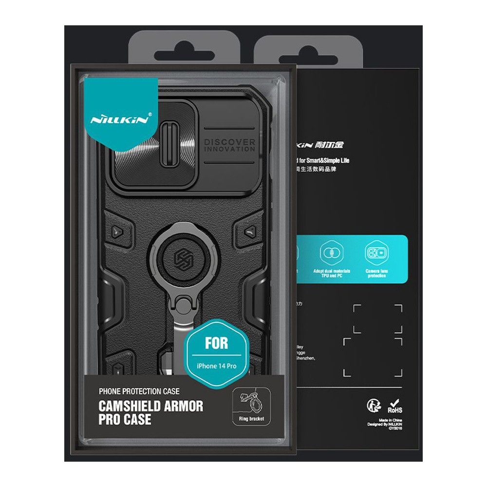 Etui Nillkin do iPhone 14 Pro CamShield Armor Pro Ring Black