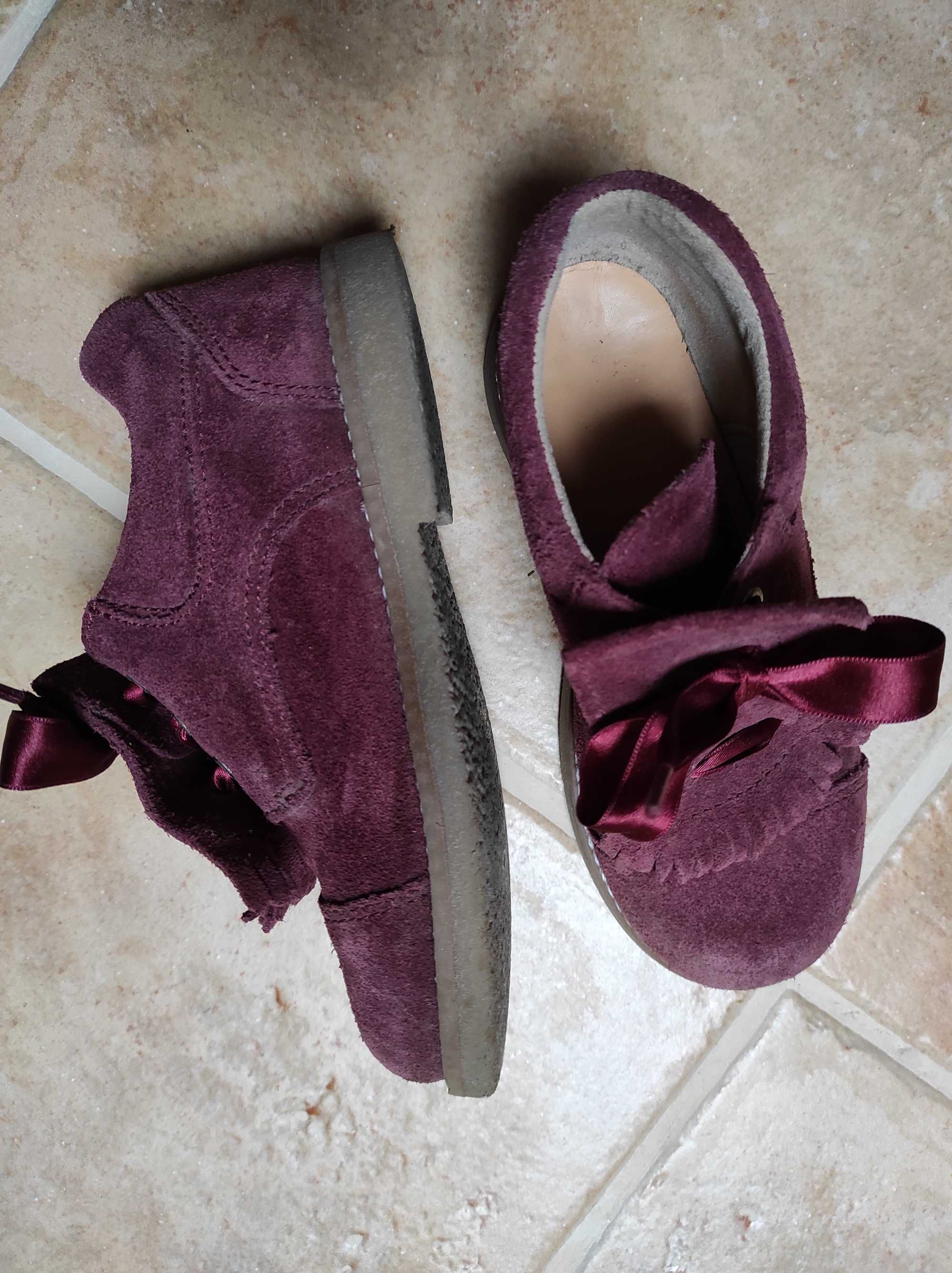 Sapato bordeaux de inverno para menina tamanho 30