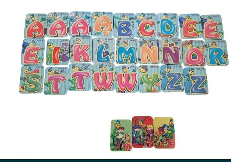 Magnesy Danonki literki magnesy magnes danone stare magnesy