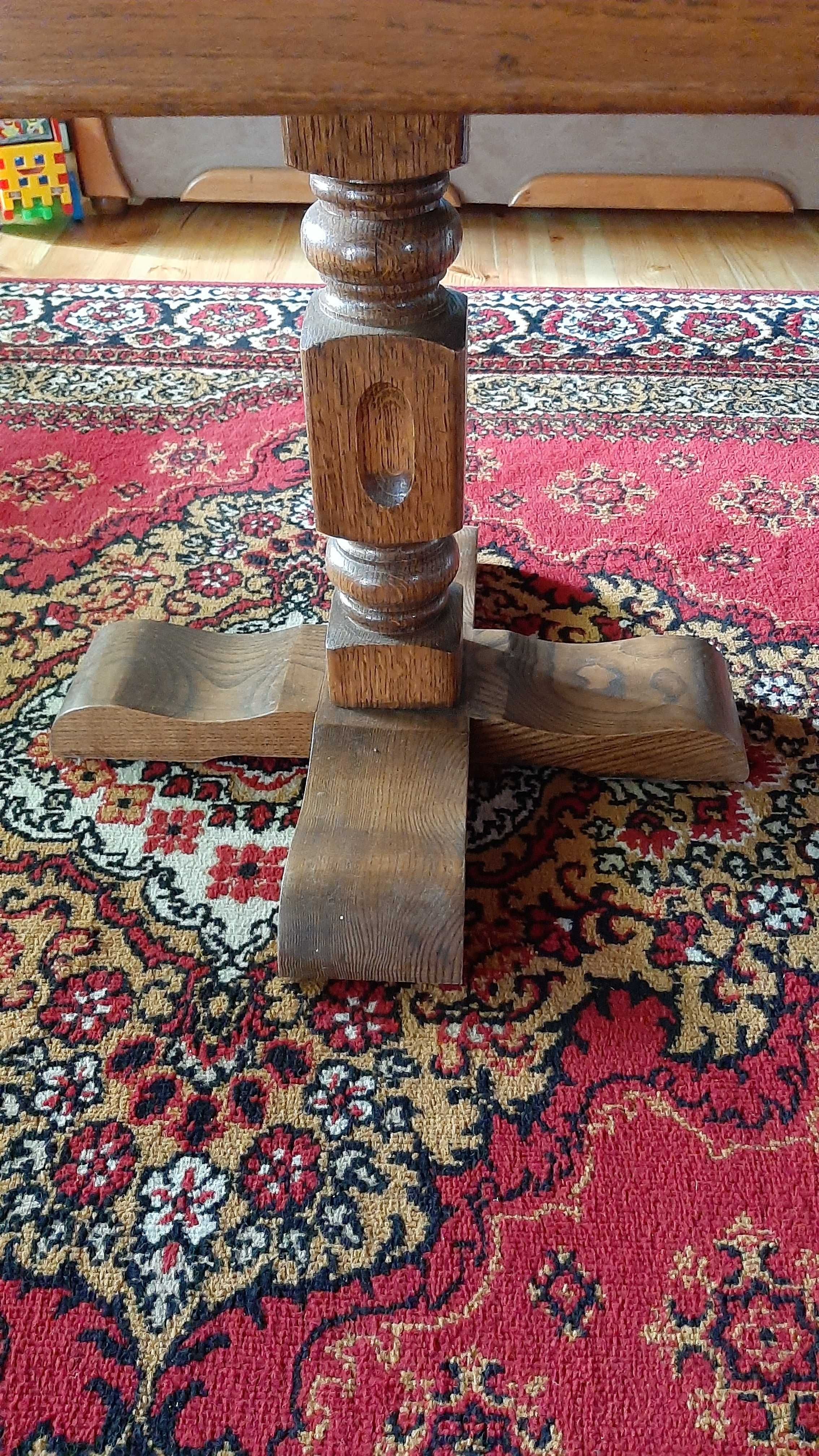 Stół ława dębowa ciemny orzech brąz 70×70x56 cm