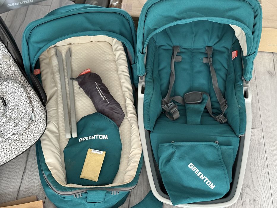 Wózek Greentom 3w1 fotelik maxi cosi z bazą dodstki