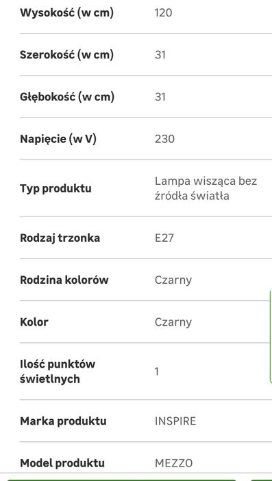 Lampa wisząca Mezzo czarna E27 Inspire
Zobacz szczegóły produktu
Ogóln